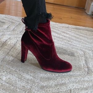 Stuart Weitzman Jewel Toned Suede Booties